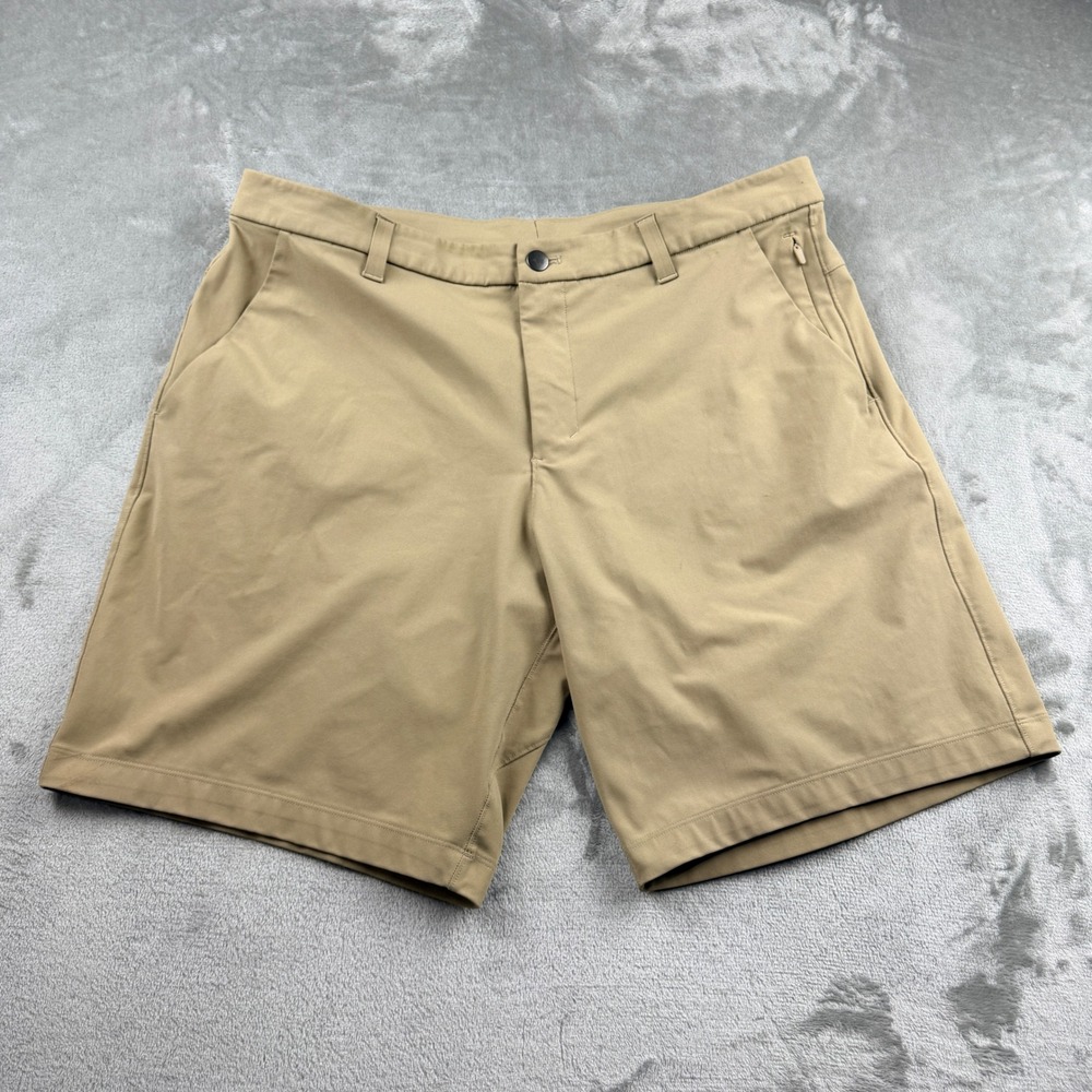 Lululemon Commission Short 9" Warpstreme Khaki Tan Men's Size 36